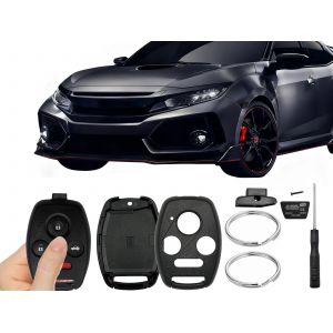 &Eacute;tui pour cl&eacute; de Honda Accord - Lot de 2 avec anneaux porte-cl&eacute;s et outils - Neuf