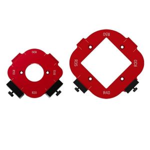 2PCS Modèles de routeur pour le travail du bois R10-R50 Gabarit de rayon 4 en 1 Modèle de positionnement d'angle d'arc,coin R - Neuf
