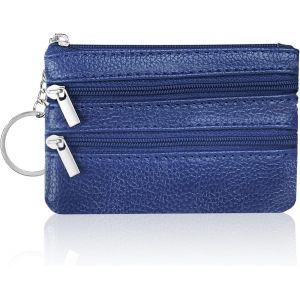 CAUC-Petit Porte-Monnaie Cuir Femme, Mini Porte Monnaie Cuir Mini Petit Portefeuille avec Porte-cl&eacute;s et 3*Compartiments, Mini Coin Purse Wallet pour Femme Homme Enfant Fille Garcon - Neuf