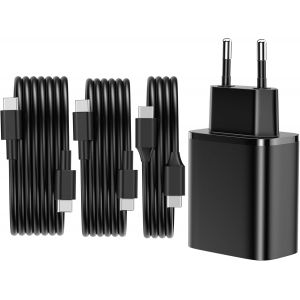 45W Chargeur USB C Rapide pour Samsung Galaxy S25/S24/S23/S22/S21 Ultra/S20/A53/A52/S10/S9, pour iPhone 17/16/15 Prise USB C Charge Rapide USBC Chargeur Secteur Adaptateur Embout Bloc Type C - Neuf