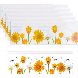 KALANKA-30 Pièces Mouches Piège Autocollant de Fenêtre Piège à Mouche,Piège à Insectes Pièges Adhésifs Jaun pour Les Insectes Nuisibles D'intérieur,Tueur de Mouches Non Toxique et Inodore pour Intéri - Neuf
