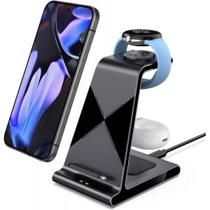 Kaleidoscope-Chargeur Sans Fil Pour Google Pixel Watch 3/2, 3 En 1 Station De Charge Sans Fil Pour Google Pixel 9 Pro/9 Pro Xl/9/8a/8/8 Pro7/7a/7 Pro/6/6 Pro/5/4/3/Xl & Pixel Buds Pro/2 (Not[Q309] - Neuf