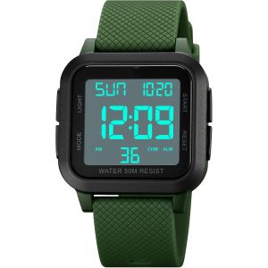 Montre Num&eacute;rique De Sport Pour Homme,&Eacute;tanche,Avec R&eacute;tro&eacute;clairage Led,Alarme,Compte &Agrave; Rebours,Double Heure,Chronom&egrave;tre,12/24 Heures Pour Homme,Femme,Adolescent.[J169] - Neuf
