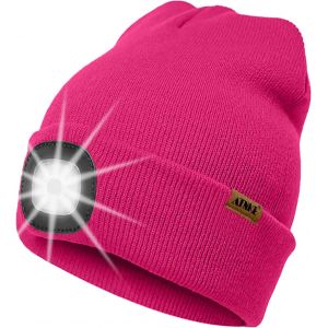 Jgd-Led Bonnet Lampe Frontale, Usb Rechargeable 4 Led Chapeau De Course Ultra Lumineux Mains Libres Lumi&egrave;re Hiver Chaud Tricot Bonnet Technologie Cadeaux Pour Hommes Et Femmes - Neuf