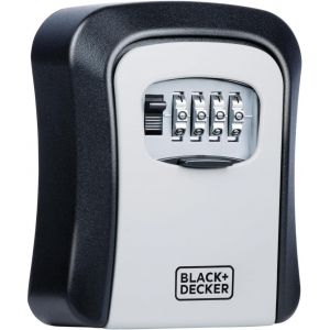CHECARZHN--NO1-Black Plus Decker Boite Á Clefs - Avec Serrure À Chiffres - Code À 4 Chiffres - 10.000 Combinaisons De Chiffres - Utilisation À L'Intérieur Et À L'Extérieur - Boîtier Métallique Robust - Neuf