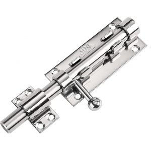 Loquet De Porte Serrure Porte Verrou Loquet Porte Garage Loquet De Verrou Boulon À Glissière Loquet De Portail En Acie Inoxydable 304 Targette De Porte Exterieur 14 Mm De Diamètre, 160mm - Neuf