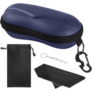 Tianyi-Étui À Lunettes Semi-Rigide, Boîte À Lunettes De Soleil Avec Crochet En Métal, Étui De Protection Pour Lunettes - Neuf