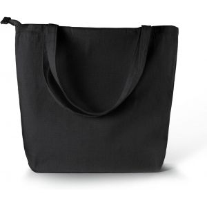 SJZG-Grand Sac Fourre-Tout En Toile Avec Fermeture &Eacute;clair Et Poche Int&eacute;rieure, Coton R&eacute;sistant 280 G/M&sup2;, Sac &Agrave; Provisions R&eacute;utilisable &iquest; Sac &Agrave; Bandouli&egrave;re Extra Large Pour Femmes, Travail - Neuf