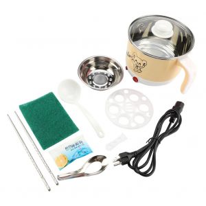 HJLIAN Mini marmite electrique en acier inoxydable de 1,5 L, cuiseur rapide de nouilles, prise americaine 110 V - Neuf