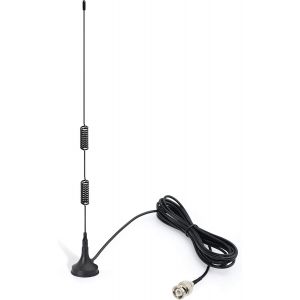 Antenne Scanner Veicolare BNC Mâle 20-460MHz 470-1300MHz Base Magnétique Compatible avec Uniden Bearcat Whistler Radio Shack Camion Voiture Maison CB VHF UHF Radioamateurs Mobile - Neuf
