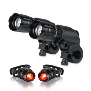 Kit Phares Vtt 5 W, Lampe Torche Rechargeable, Zoom Puissant (Style 2) - Neuf