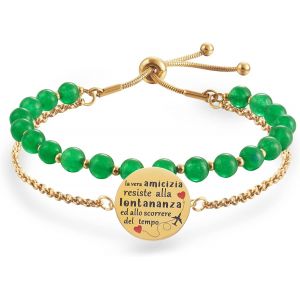 Kal-Bracelet Amiti&eacute; Acier Inoxydable R&eacute;glable, Cadeau Amiti&eacute; Original Anniversaire Graduation Amiti&eacute; Bijoux - Neuf