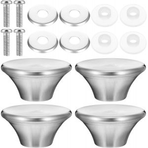 Kalanka-Lot De 4 Poignées De Couvercle De Casserole Universelles En Acier Inoxydable - Poignée De Rechange Pour Couvercle De Casserole - Résistantes À La Chaleur - Avec Vis Pour Couvercle De Casserol - Neuf