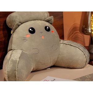 Coussin De Dossier Avec Accoudoirs Pour Un Soutien Et Un Confort Optimaux, Gris - Neuf