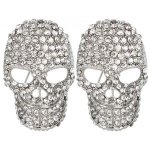 2 Pcs Alliage Broche Vintage Mode Cr&acirc;ne T&ecirc;tes Forme Costume Robe Pin D&eacute;cor Accessoire - Neuf