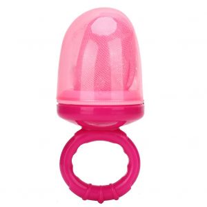 Sac A Tetine En Maille, Jouets A Macher Pour Bebe, Distributeur De Nourriture, Jouets Unisexes Pour Bebe (Rose) - Neuf