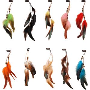 Shiliu-Lot De 10 Pinces À Cheveux En Plumes, Pour Femme, Style Bohème, Pour Costume De Carnaval, Cosplay, Décoration De Cheveux, Ba[ - Neuf
