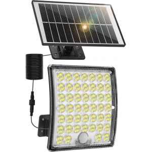 Lampes Solaires D'ext&eacute;rieur - 184 Led Blanc Froid - &Eacute;tanche Ip65 - Avec D&eacute;tecteur De Mouvement - Pour Terrasse, Cour, Garage - Neuf