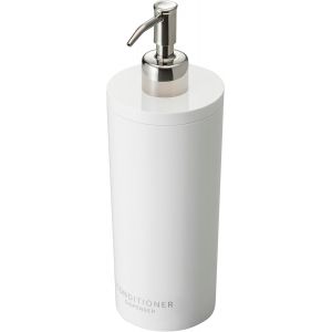KAL-Distributeur De Douche À Domicile - Pompe À Bouteille Contemporaine | Plastique Abs, Résine Acrylonitrile Butadiène Styrène Inoxydable, Blanc, Rond - Neuf