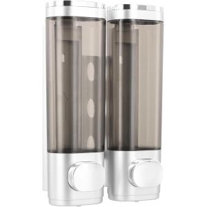 BHHBB-2x300ml Distributeur de Savon Mural Manuel, Distributeur Shampoing et Gel Douche, Distributeur de Détergent, Distributeur de Désinfection des Mains pour Toilettes, Salle de Bain, Hôtel, Cuisine - Neuf