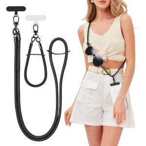 Kal-Tour De Cou Telephone, Lani&egrave;re De T&eacute;l&eacute;phone R&eacute;glable, Universelle Cordon Telephone Portable, Tour De Cou Smartphone Sangle Attache Avec 2 Patch Pour Lani&egrave;re - Neuf