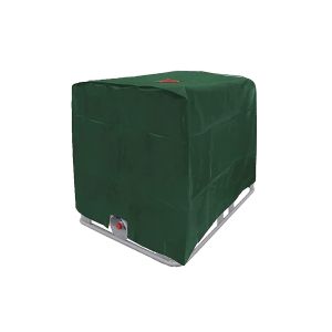 Housse pour cuve IBC de 1000 L pour r&eacute;servoir d'eau de pluie - Imperm&eacute;able et r&eacute;sistante aux UV - Verte - Neuf