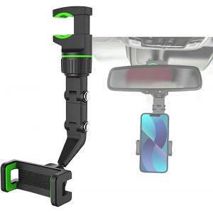 JGD-Support de t&eacute;l&eacute;phone pour r&eacute;troviseur Multifonction Installation Facile Pas Facile &agrave; secouer Si&egrave;ge arri&egrave;re Bras Long Rotation &agrave; 360&deg; pour Tous Les Smartphones - Neuf