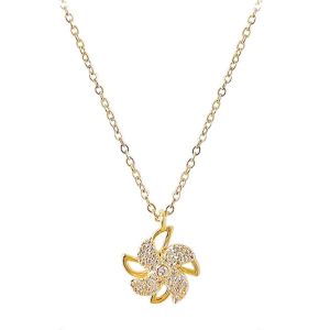 Fidget Pinwheel Collier Pour L'anxiété Femmes Moulin À Vent Rotatif Collier Pendentif - Neuf