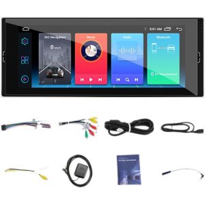 1 Din Voiture Android Lecteur Multim&eacute;dia 6.9 Pouces &Eacute;cran Tactile Bluetooth Autoradio St&eacute;r&eacute;o Vid&eacute;o Gps Wifi Universel 1Din Auto Radio[Z955] - Neuf