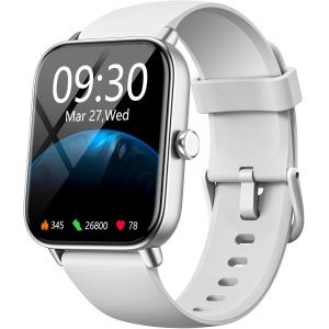 Montre Intelligente, Bracelet Intelligent Avec Écran Tactile Complet Ip68, Montre De Fitness Étanche Avec Moniteur De Fréquence Cardiaque, Contrôle De La Musique, Moniteur De Sommeil - Neuf