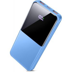 Eryi-Batterie Externe 10000mah, 22.5w Power Bank Charge Rapide Chargeur Externe Usb C Input & Output Avec 0-100% Écran Lcd, Batterie Portable Compatible Avec Iphone 16 15 14 13 Pro Max Samsung Ipad E - Neuf