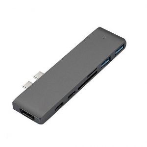 Hub USB C Adaptateur HDMI 7 en 1 Hub de type C vers ports Hdmi 4k USB 3.0 Lecteurs de cartes Sd/tf - Neuf