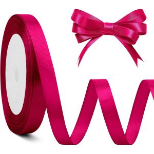 Ruban Rosel Ruban Satin Rose 10mm X 23m Ribbon Rose Ruban Rose Satin Ruban Rose Vif Satin Decoration St Valentin Ruban Bouquet Mariée Ruban Gymnastique Ruban Satinée Inauguration Anniversaire - Neuf