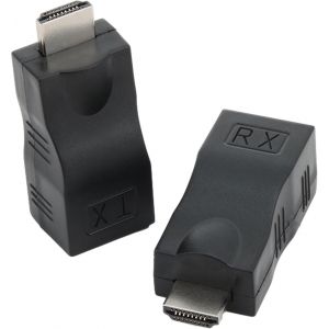 KALANKA-Extendeur HDMI RJ45 - Adaptateur et Transmetteur sur Câble Ethernet CAT6/CAT5E - Répéteur jusqu'à 30M pour HDTV 4K/2K - Compatible avec Hôtel, Conférence, Home Cinema - Neuf