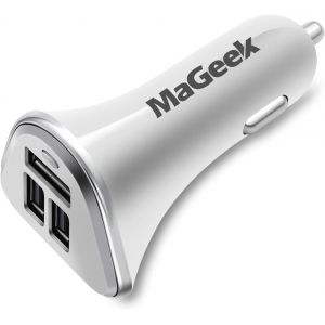 6.8A / 34W 3-Port Chargeur de Voiture avec UniCharge Technology pour iPhone 7/7 Plus, 6/6 Plus, iPad Air 2 / Mini 3, Samsung Galaxy S6 / S6 Edge et GPS (Blanc) - Neuf