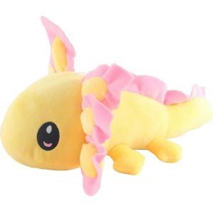 Kawaii Axolotl Peluche Oreiller Doux En Peluche Animal Rose Jaune Axolotl Hexagonal Dinosaure Peluche Jouets Poup&eacute;e D&eacute;cor &Agrave; La Maison 13,7 Pouces (Jaune) - Neuf