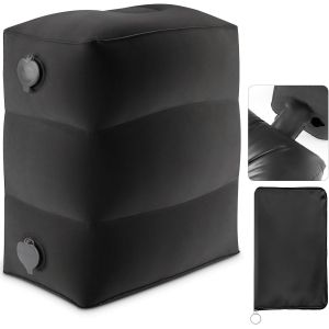 SUBZONAL-Repose-pied gonflable enfant, Coussin de voyage r&eacute;glable pour avion/voiture, Avec poche pratique &iquest; Bureau, Essentiels voyage pour tout-petits (Noir, 1 Pi&egrave;ce) - Neuf