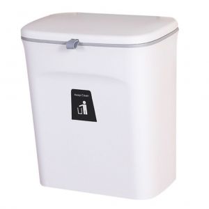 Hjlian Poubelle Murale Avec Couvercle, Poubelle Suspendue Pour Dechets Alimentaires, Pour Armoire De Cuisine - Neuf
