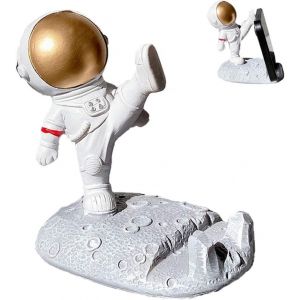 ERYI-Support Telephone Bureau,Astronaute Phone Holder Int&eacute;ressant Porte T&eacute;l&eacute;phone Astronaute Mignon Support Portable Portable Cute Suppor De Bureau,Pour Iphone Ipad Suppor Burea&iquest;Pied,Or&iquest; - Neuf