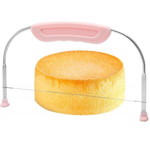 Jexnovashop-Coupe-G&acirc;teau R&eacute;glable, Coupe-G&acirc;teau, Niveleur Professionnel En Acier Inoxydable Et Poign&eacute;e Violette Pour Mariage, Anniversaire, G&acirc;teaux - Neuf