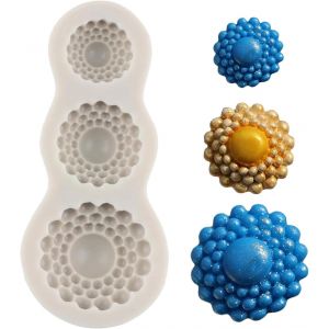 Kal-Moules En Silicone Pour Broches À Bijoux Boutons Moules À Fondant Pour Décorer Des Gâteaux Cupcake Toppers Chocolat Pâte À Fleurs Bonbons Argile Polymère - Neuf