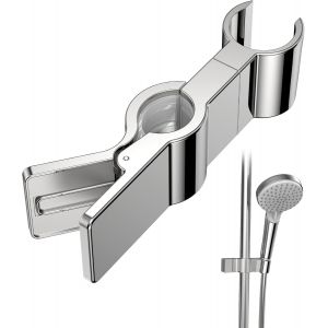 KGABERY-Support Pommeau De Douche,Support Douchette Relevable En Alliage De Zinc Support Douche À Main Remplaçable 15-28Mm Support De Douche Pour Baignoire Salle De Bain Sans Perçage (Argent) - Neuf