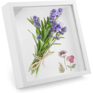 FCHHK-Cadre photo 3D à remplir Cadre Photo Profondeur Cadre d'objets 3D en bois, cadre photo carré, cadre pour photos collage bouquet de mariée suspendu mural - Neuf