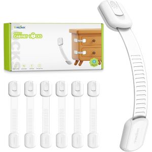 Bloc Porte S&eacute;curit&eacute; B&eacute;b&eacute;,Lot De 6 S&eacute;curit&eacute; Placard Enfant,Bloque Placard B&eacute;b&eacute; Pour Placards,Porte,Fen&ecirc;tre,Tiroirs,Frigo,Fours,Toilettes-Installation Facile,R&eacute;sistants Et Durables - Neuf