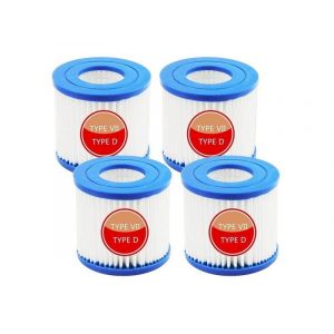 Cartouche filtrante de remplacement de type VII pour piscines Intex et Bestway - Lot de 4 - Neuf