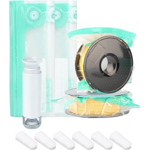 MEVRONISSHOP-22 pi&egrave;ces Kit de Vide Am&eacute;lior&eacute;,Kit de Stockage de Filaments(34x30cm) Imprimante 3D Filament Sac Stockage R&eacute;utilisable,Storage Sacs &agrave; Vide,Am&eacute;lior&eacute; et &eacute;paissi,6 Clip d'&eacute;tanch&eacute;it,1 pompe m - Neuf