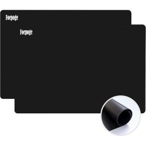 Subzonal-Lot De 2 Grands Sets De Table En Silicone &Eacute;pais Pour Comptoir De Cuisine R&eacute;sistant &Agrave; La Chaleur 60 X 40 Cm Noir - Neuf