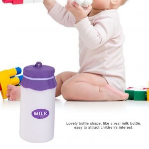 Bouteille De Lait En Polyurethane Souple, Jouet Amusant A Remontee Lente Pour Enfants Avec Cordon, Violet - Neuf