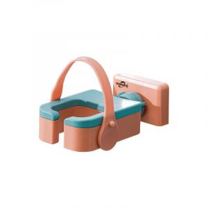 Support mural pour sèche-cheveux orange, rotatif à 180 degrés, pour accessoires de salle de bain, avec sangle de fixation en silicone, pour ranger le sèche-cheveux. - Neuf
