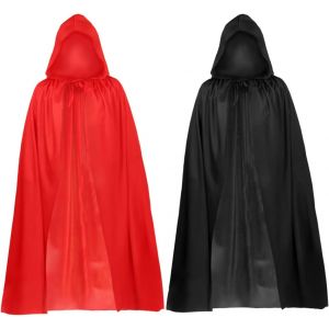 À Capuchon Manteau Noir À Capuchon Manteau Pour L'halloween, La Sorcière Robe De Fantaisie, De Noël De Fantaisie Manteau Enfants Masquerade Costume, Halloween, Fête De Famille - Neuf